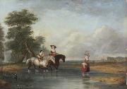 Fording a River, Cornelius Krieghoff